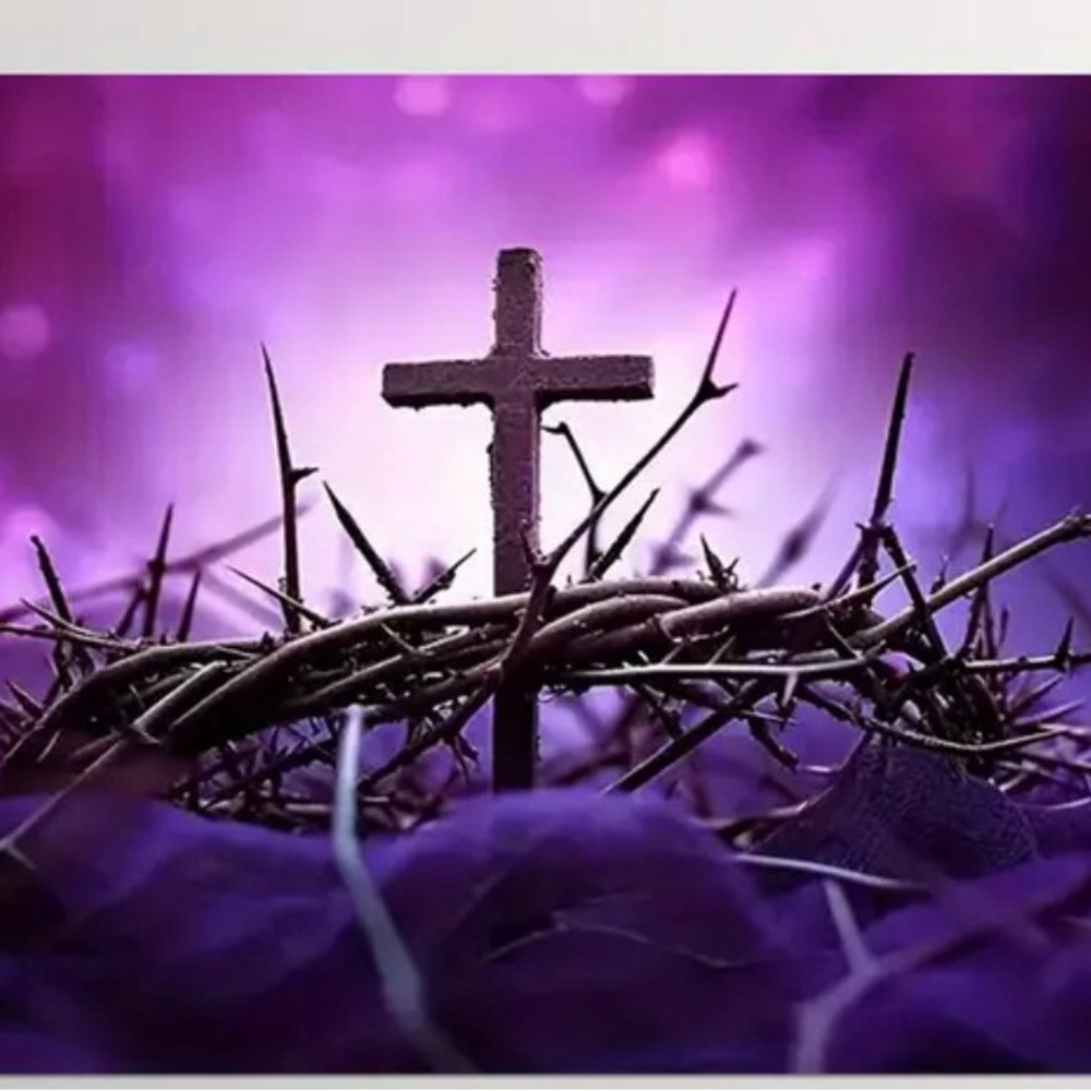 Purple Cross with Thorns Mantle
